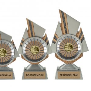 Standaard met biljart afbeelding.